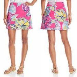 Lilly Pulitzer "Swept by the Tides" marigold skort